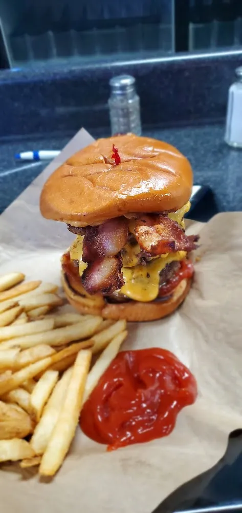 Triple Burger and Fries